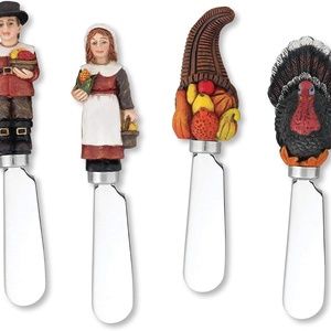 Thanksgiving Resin Spreader Set of 4pcs , 5" length.